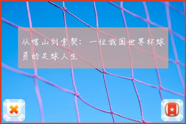 从喀山到索契:一位俄国世界杯球员的足球人生